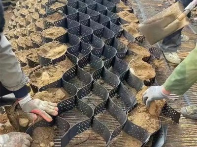 Дорога из HDPE георешётки