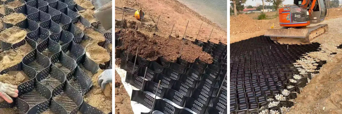 Система ячеистого ограничения из ПЭВП