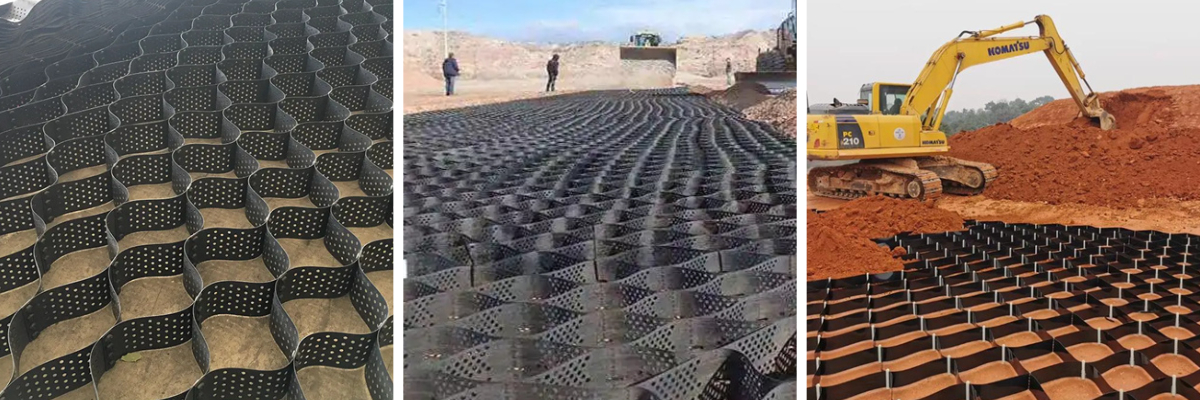 Дорога из HDPE георешётки